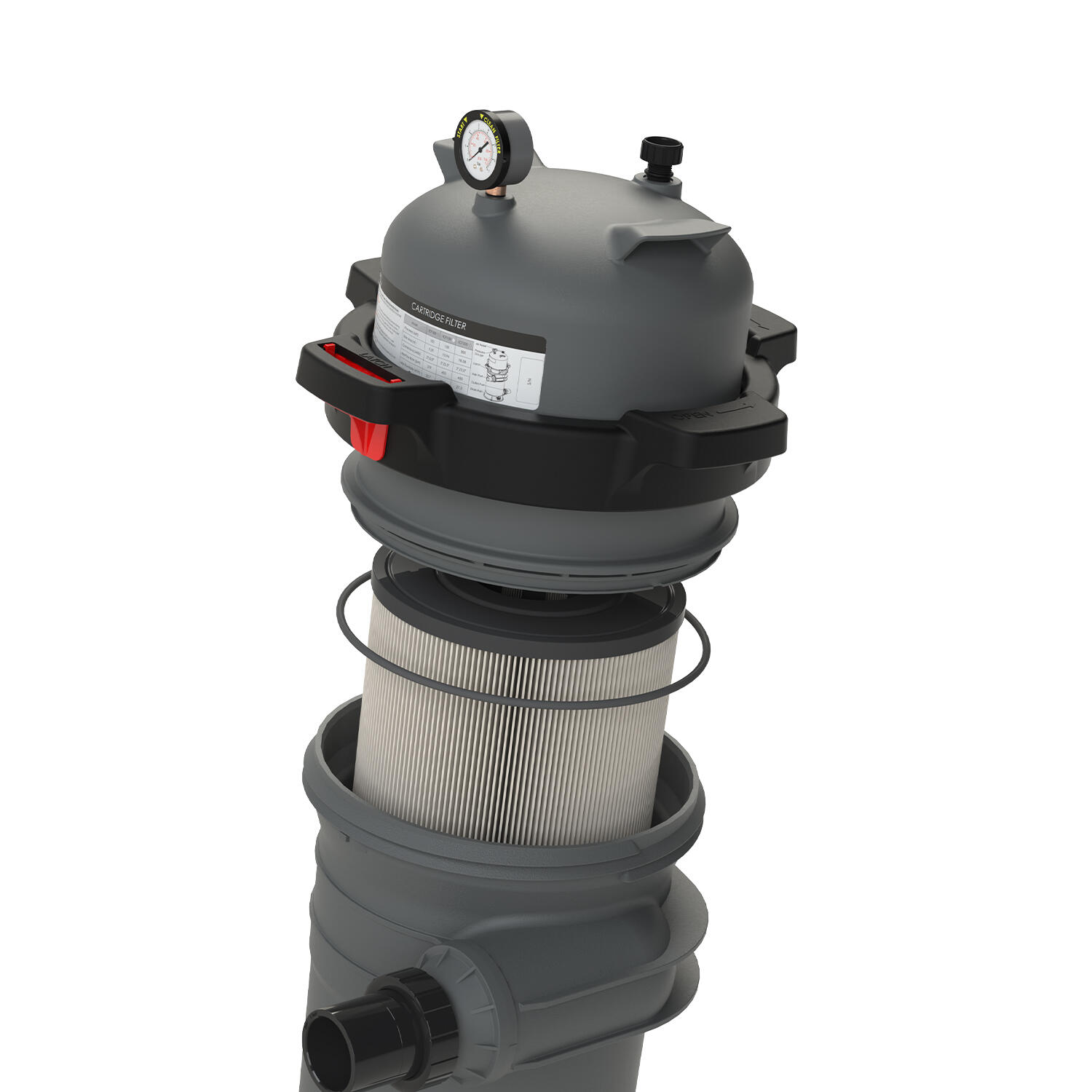 Sistema de filtragem de cartucho para piscina de até 80 m³ - Poolex PF-TCR100 3/6