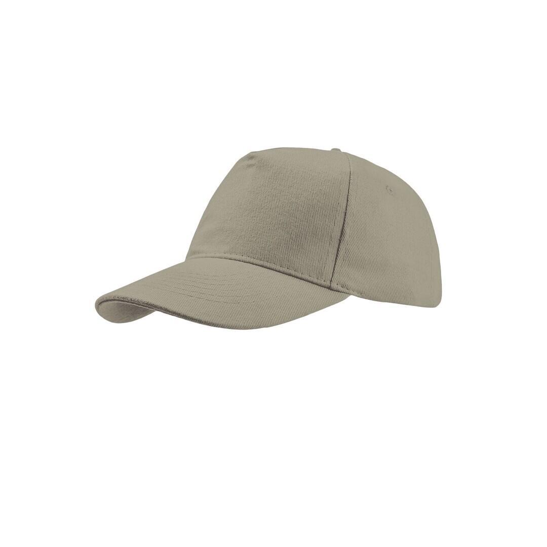 ATLANTIS Liberty Five Buckle Heavy Brush Cotton 5 Panel Cap (Light Grey)