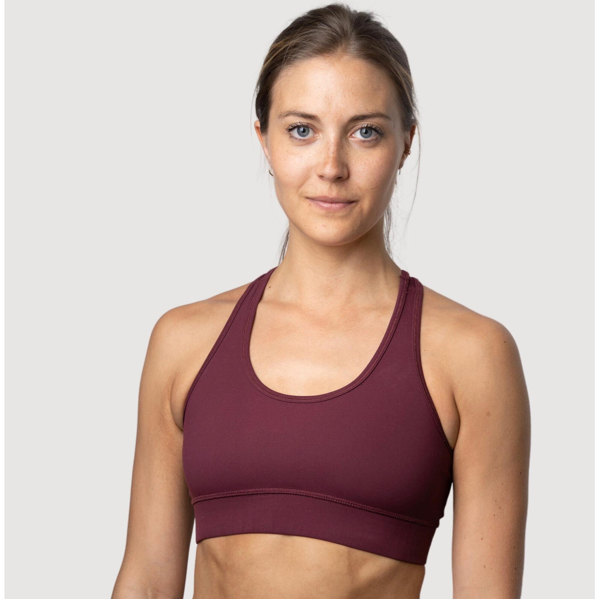 Les Actives Paris - Brassière Essentielle Prune - Maintien Élevé, Dos Nageur. - Brassière - Violet - 40 M - Decathlon