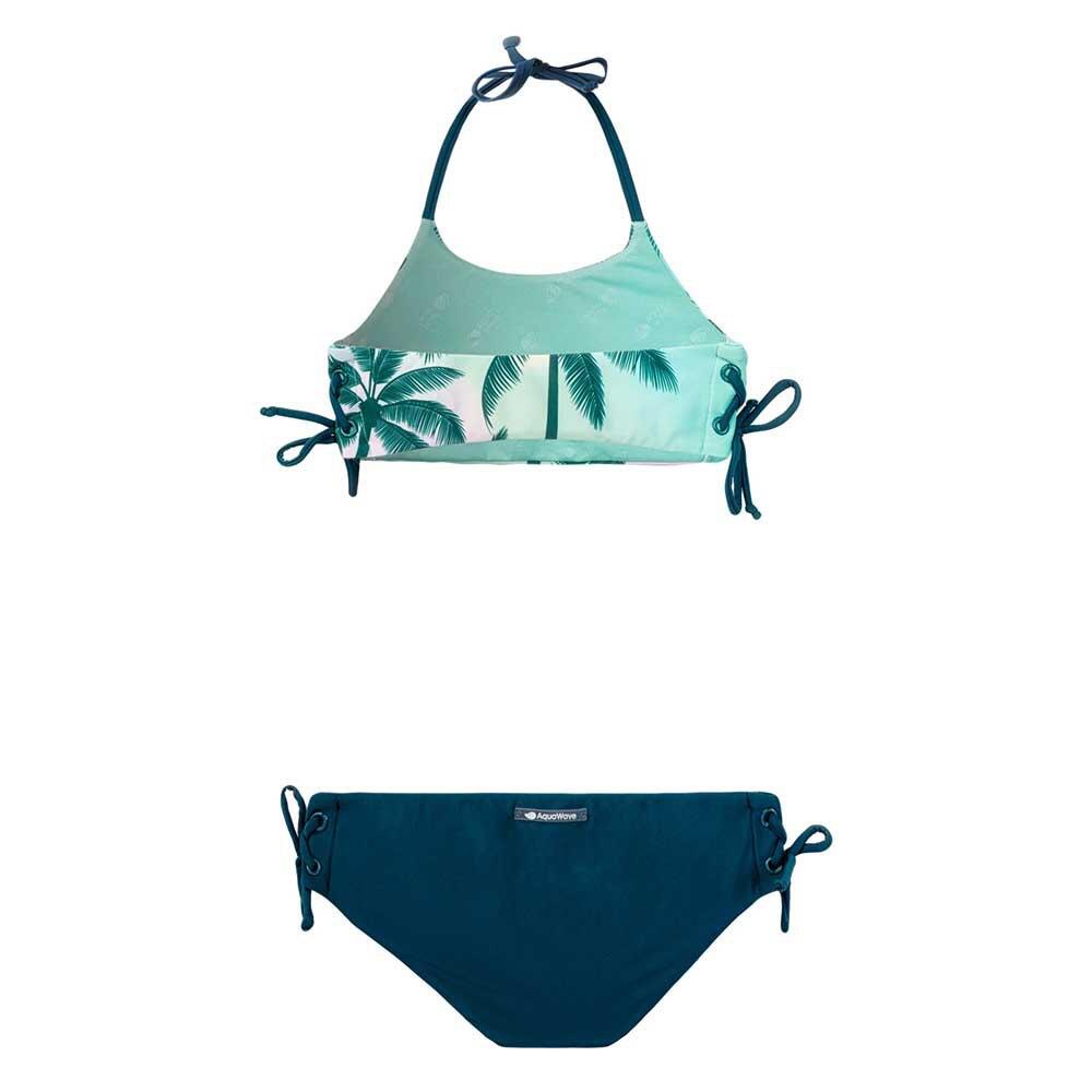 Bikini Palmo Set Ragazze Aquawave Hali Verde Mare Blu Navy 2/2