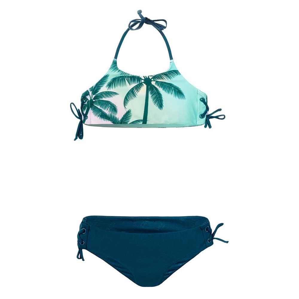 Aquawave - Ensemble Bikini Hali Fille (bleu Sarcelle / Bleu Marine) - Maillot De Bain 2 Pièces - Bleu|vert -  6 À 8 Ans - Decathlon