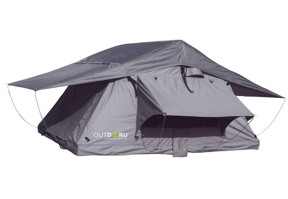 OUTDOORU Dachzelt Expedition für 4 Personen Grau 160 cm