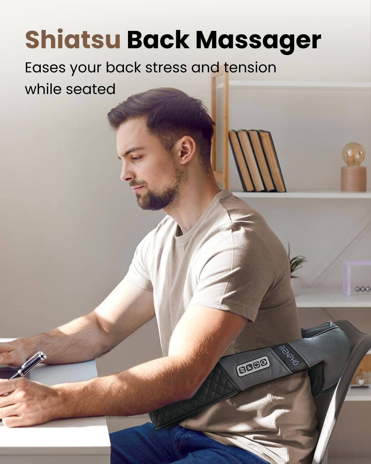 U Neck 2 肩頸按摩器加熱指壓- 黑色