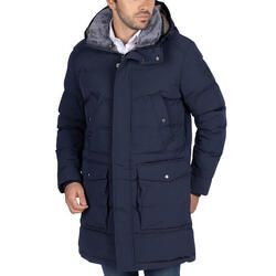 Parka col fausse fourrure homme