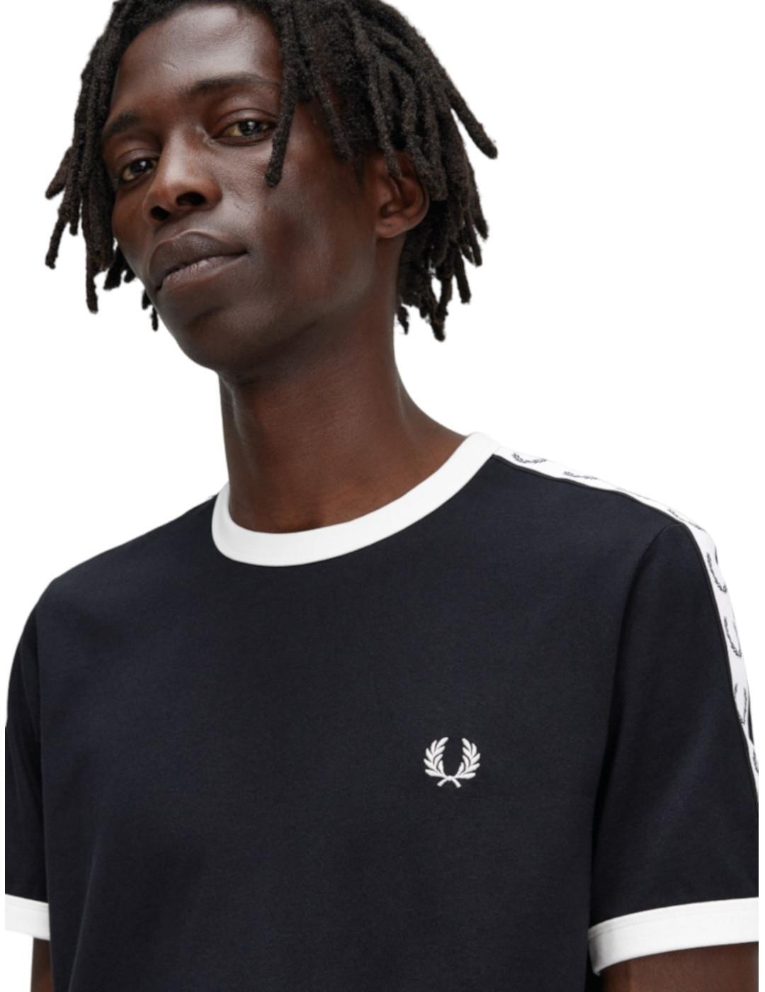 T-shirt pour homme Fred Perry Taped Noir 6/6