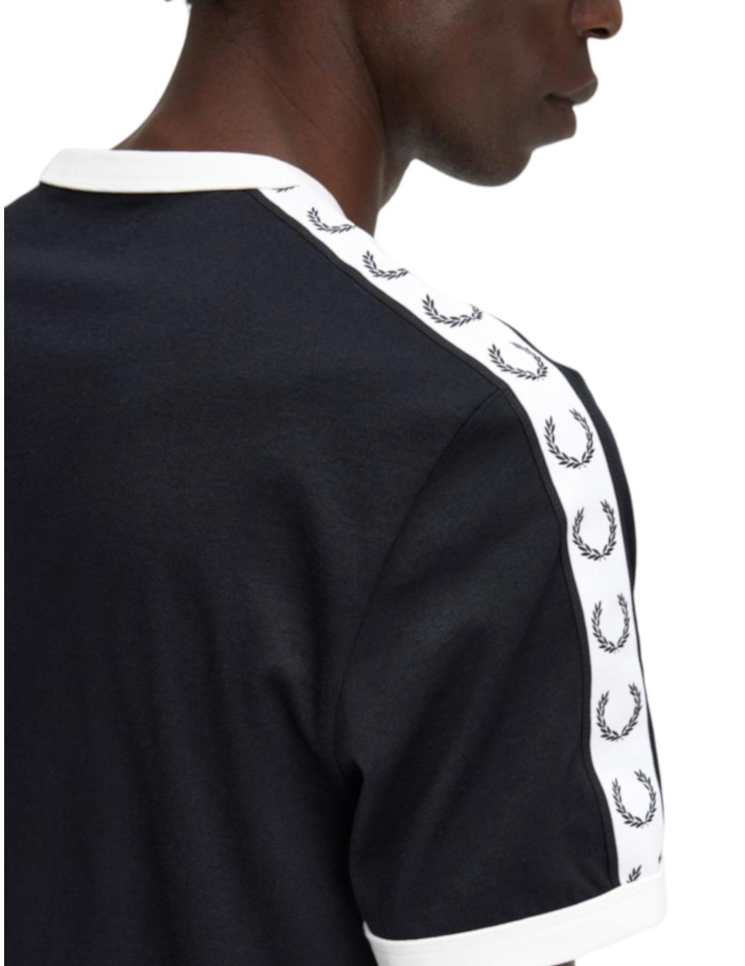 T-shirt pour homme Fred Perry Taped Noir 5/6