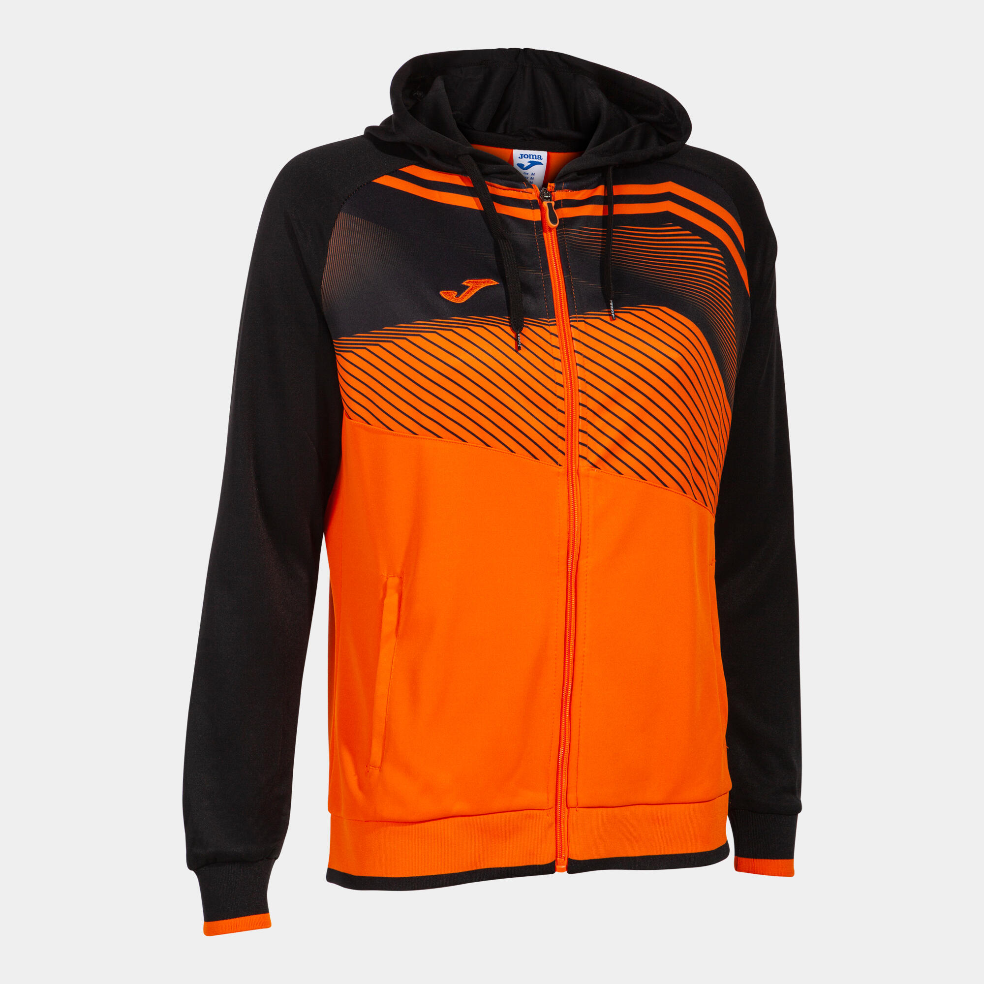 Casaco com capuz futebol criança joma supernova ii laranja