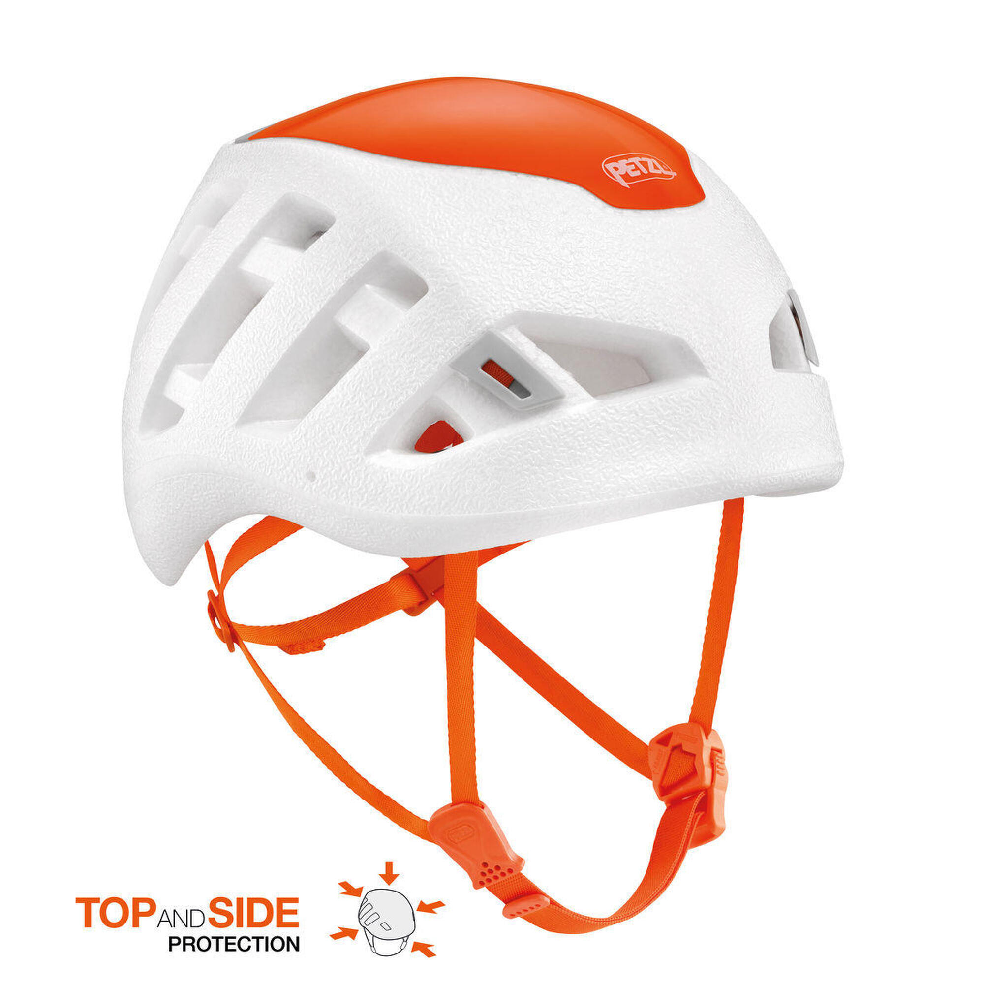 Petzl - Casque D’escalade Petzl Sirocco Blanc/orange Ultra-léger 170 G - Casque - Blanc - 42 M/l - Decathlon