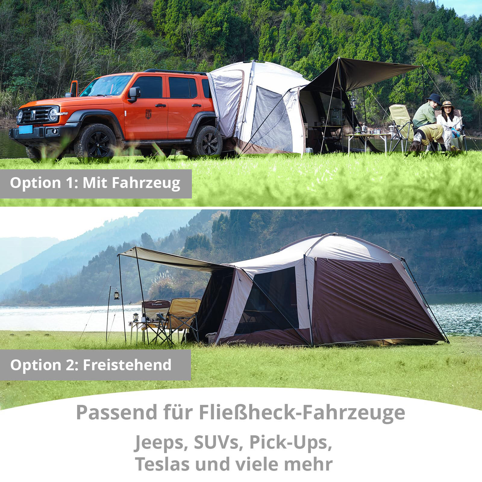 Tenda posteriore per autobus Hawly VW da sole furgone Campeggio familiare 4/6