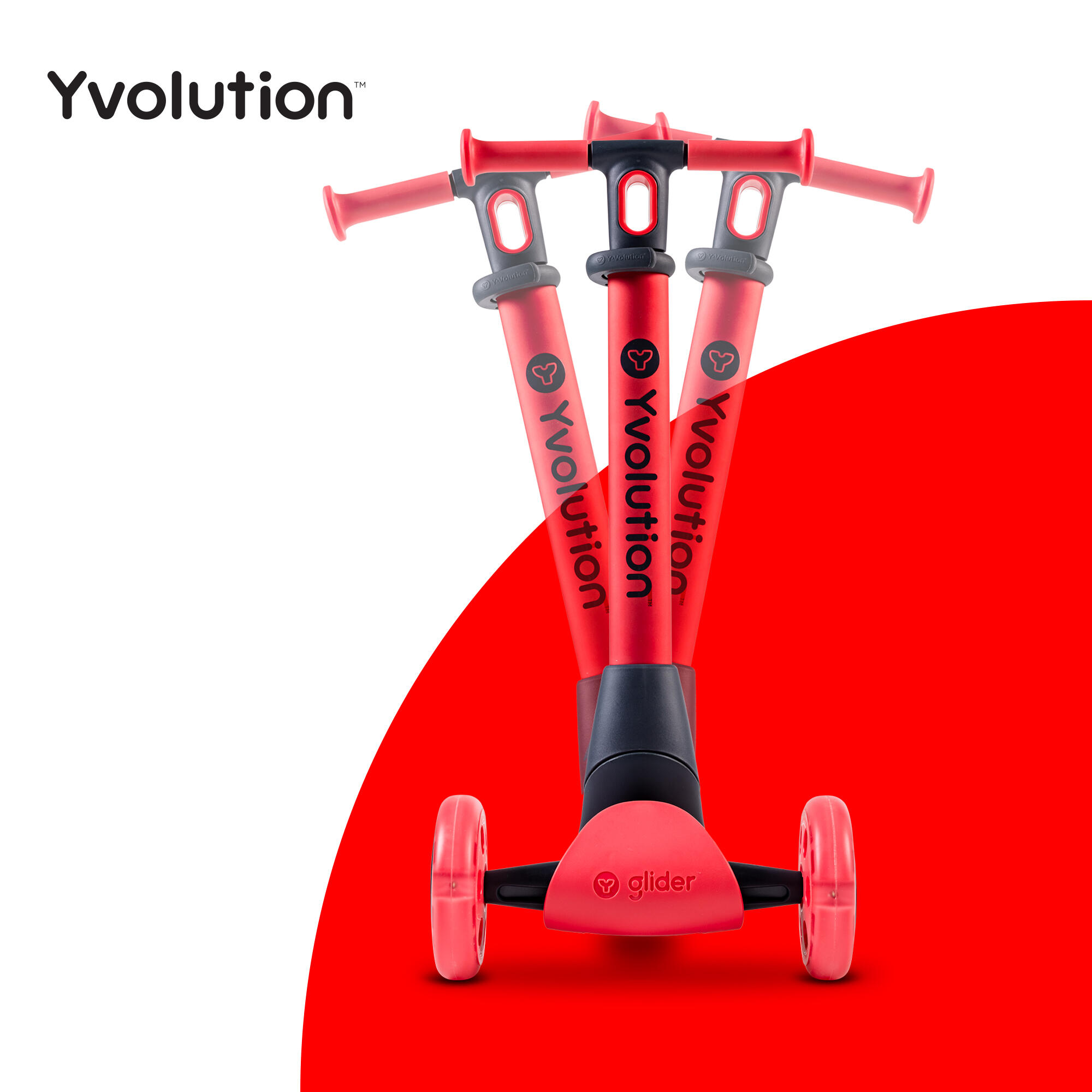 Monopattino,  bambino/bambina, Yglider NUA, rosso 5/7