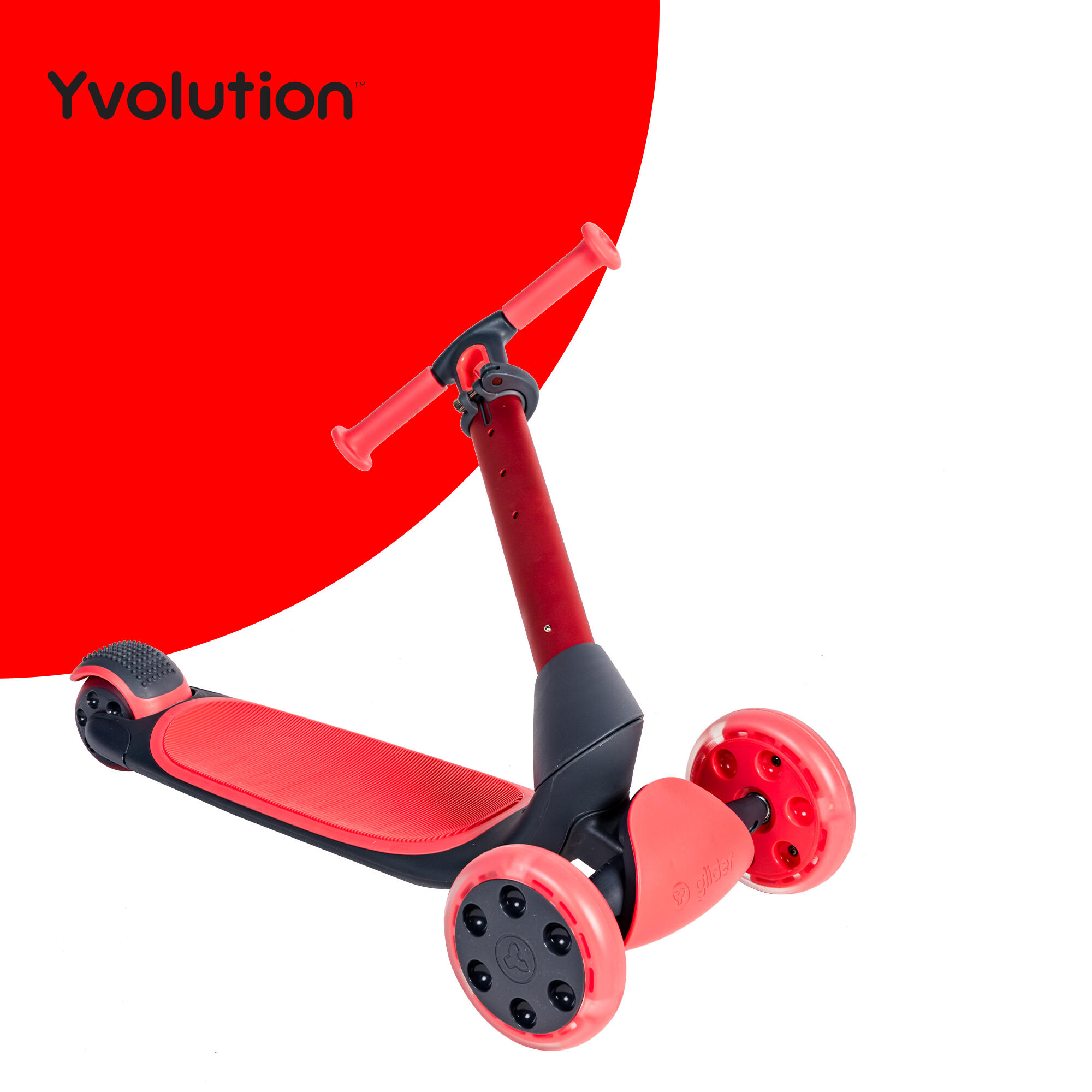 Monopattino, bambino/bambina, Yglider NUA, rosso YVOLUTION Decathlon