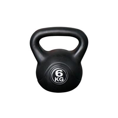 Kettlebell 10 kg - kunststof - voor binnen en buiten - zwart