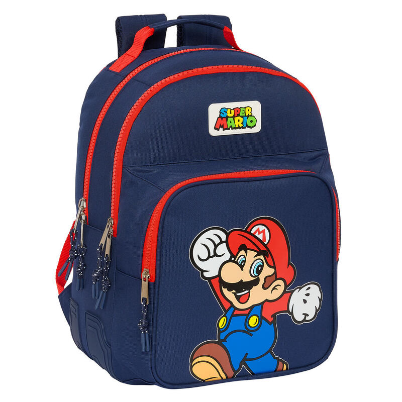 Mochila Escolar Super Mario World Azul marino