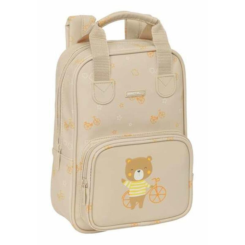 Mochila Infantil Safta Osito Beige