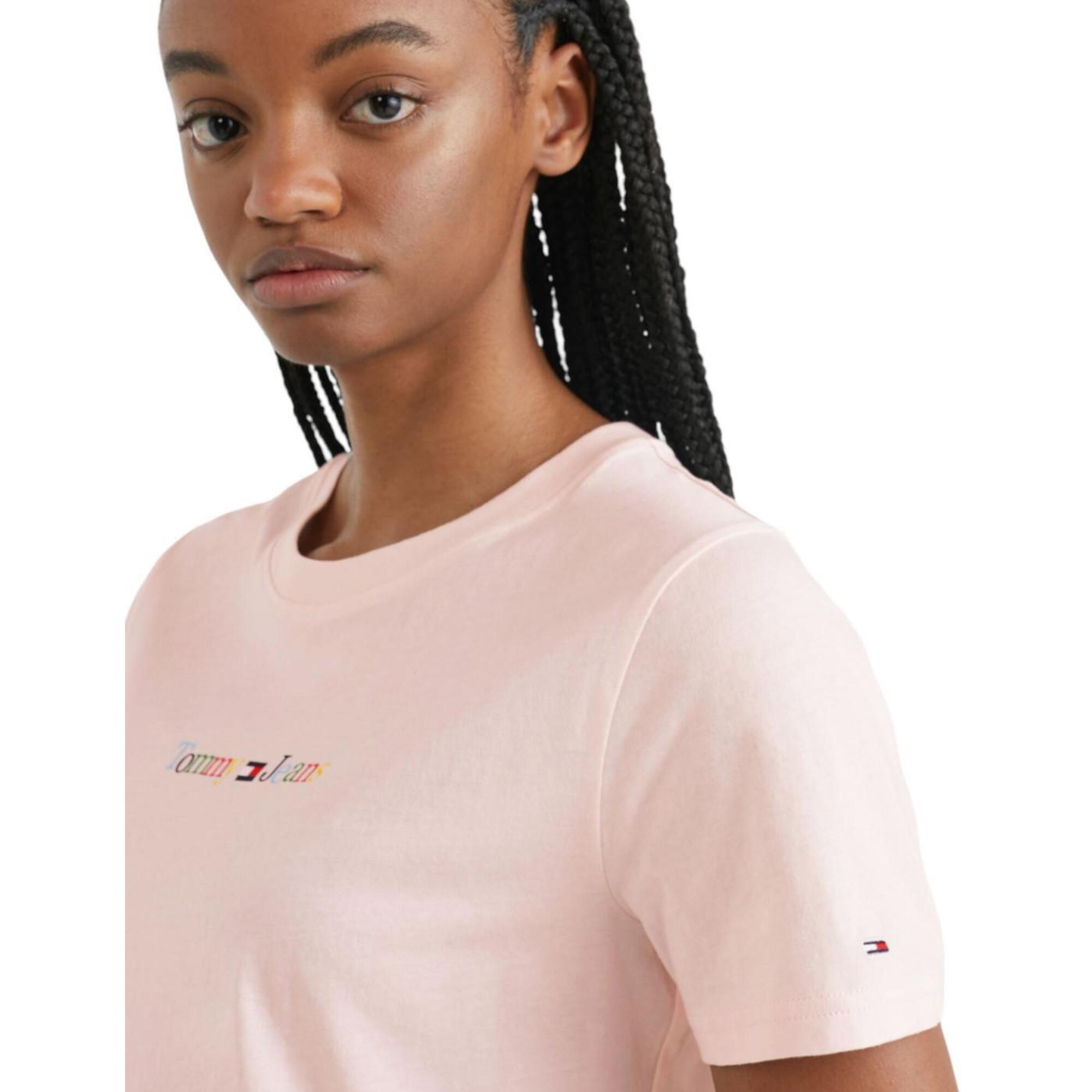Camisetas para Mujer Tommy hilfiger Rosa Decathlon