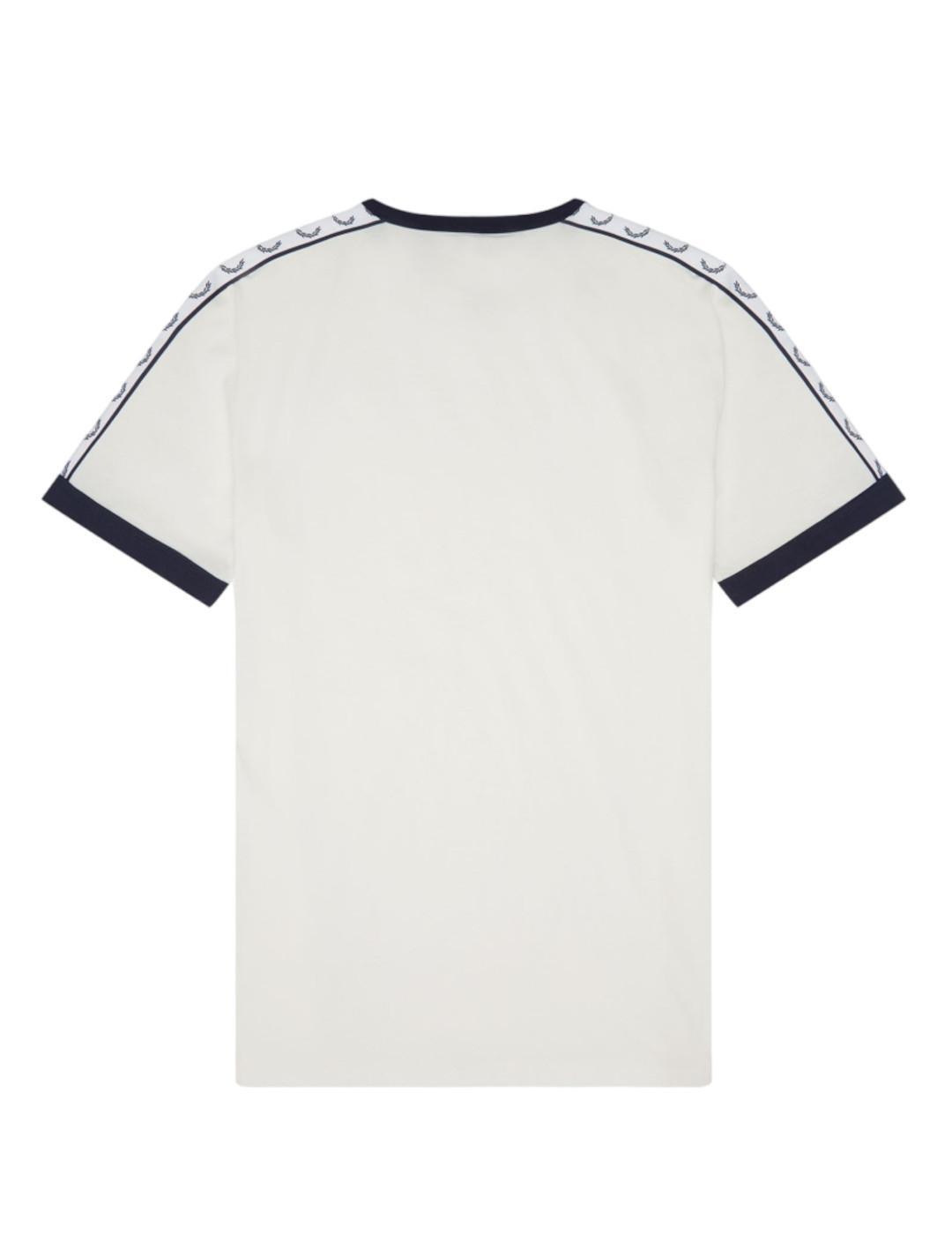 T-shirt pour homme Fred Perry Ringer Blanc 2/5