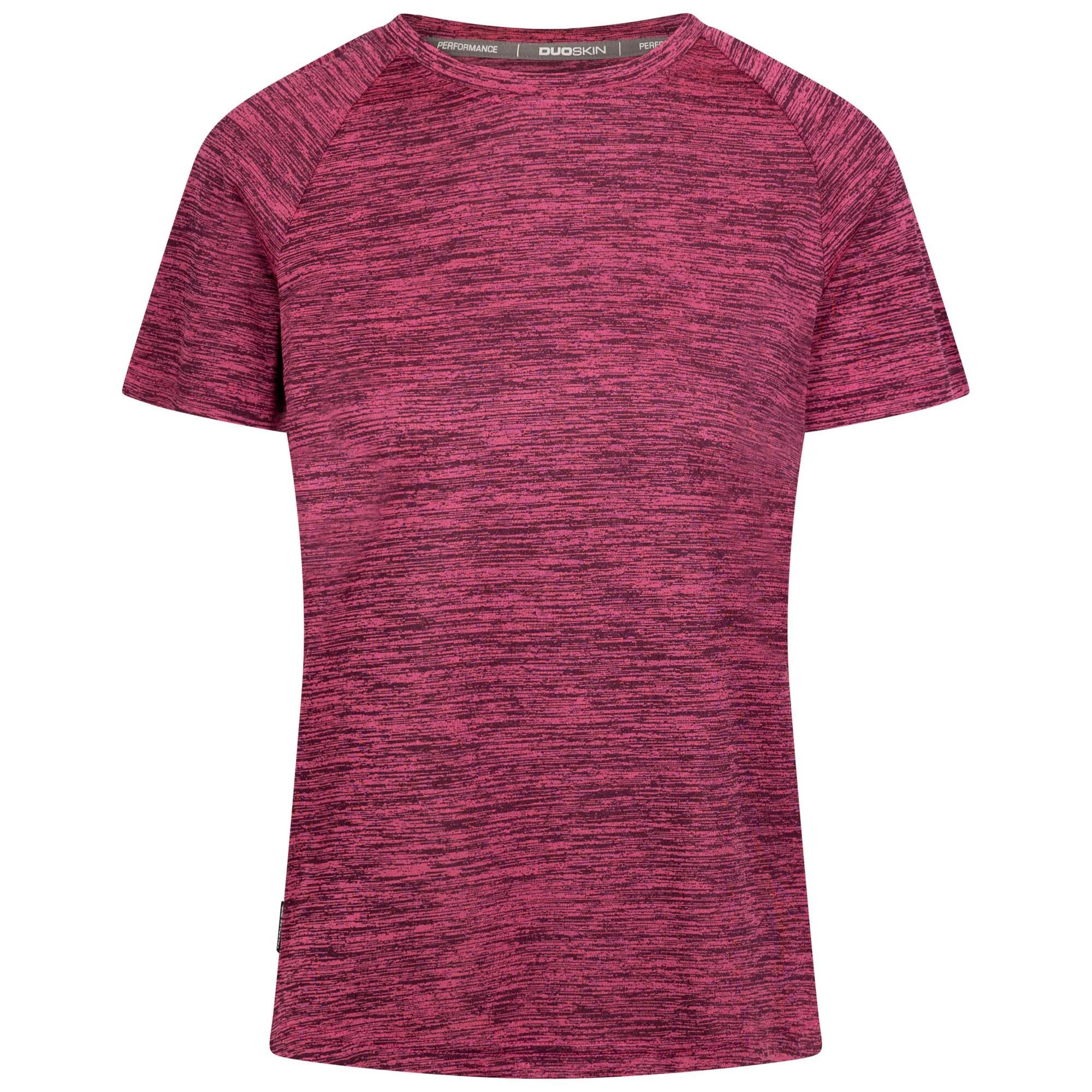 Trespass - Haut De Sport Selinne Femme (rose Violet Chiné) - T-shirt Manches Courtes - Rose - 42 M/l - Decathlon