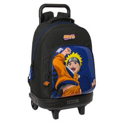 Mochila Escolar con Ruedas Naruto Ninja Azul