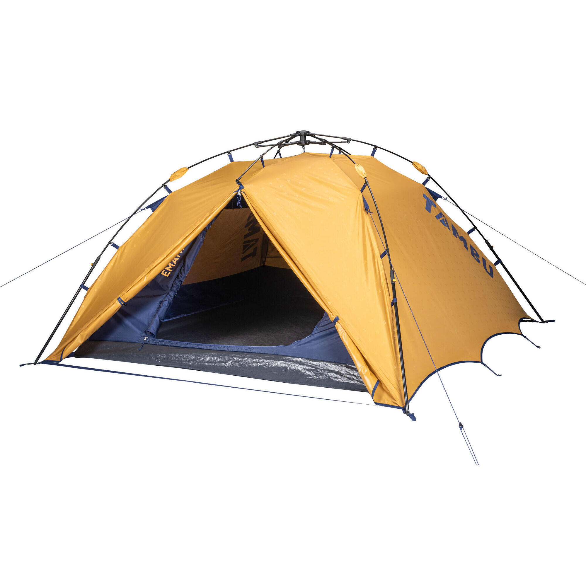 Tambu - Tambu Emani 3 Personnes Tente À Montage Rapide - Tente - Bleu|jaune|orange - 3 Places - Decathlon