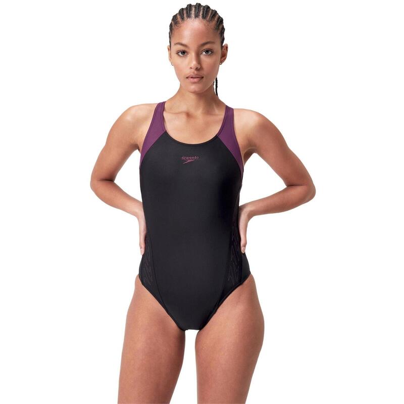 Speedo Badpak Hyperboom Splice Racerback Zwart/Paars