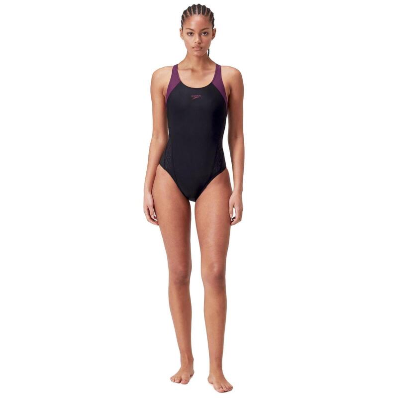 Maillot de bain Speedo Hyperboom Splice Racerback Noir/Violet