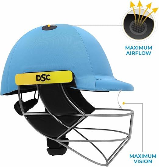 DSC Avenger PRO Premium Cricket-Helm | Schwarz | Für Männer & Jungen 3/7