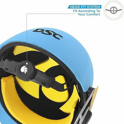 DSC Avenger PRO Premium Cricket-Helm | Schwarz | Für Männer & Jungen 4/7