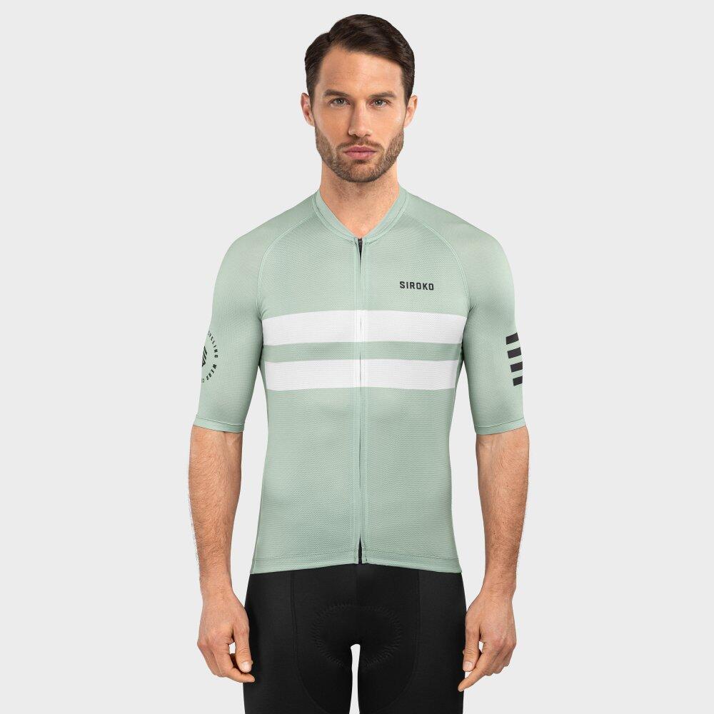 Men's ultralight cycling jersey M3 Mustair Ash Green