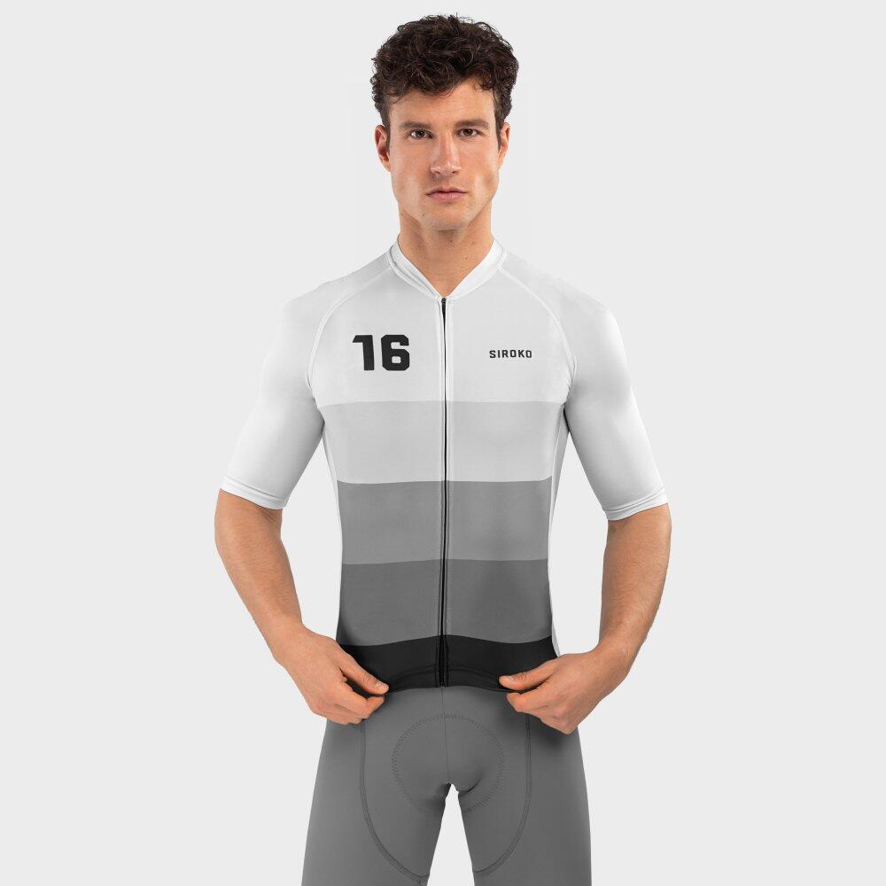 Maglia da ciclismo a maniche corte uomo M2 Roscoff SIROKO Grigio |  Siroko