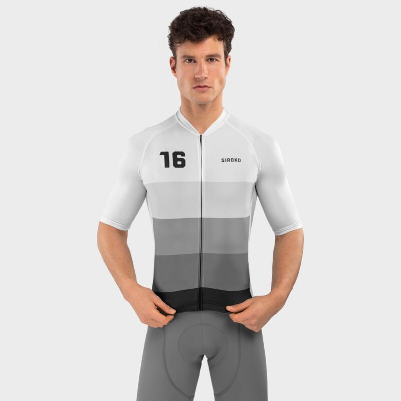 Maillot de manga corta hombre ciclismo M2 Roscoff SIROKO Gris