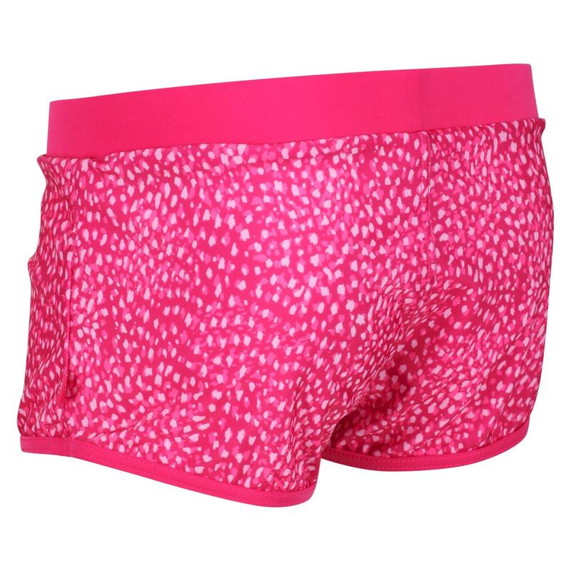 Costume Da Bagno A Pantaloncino Stampa Animale Ragazze Regatta Hosanna Pink