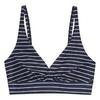 Dames Paloma Stripe Gestructureerde Bikinitop (Marine / Wit)