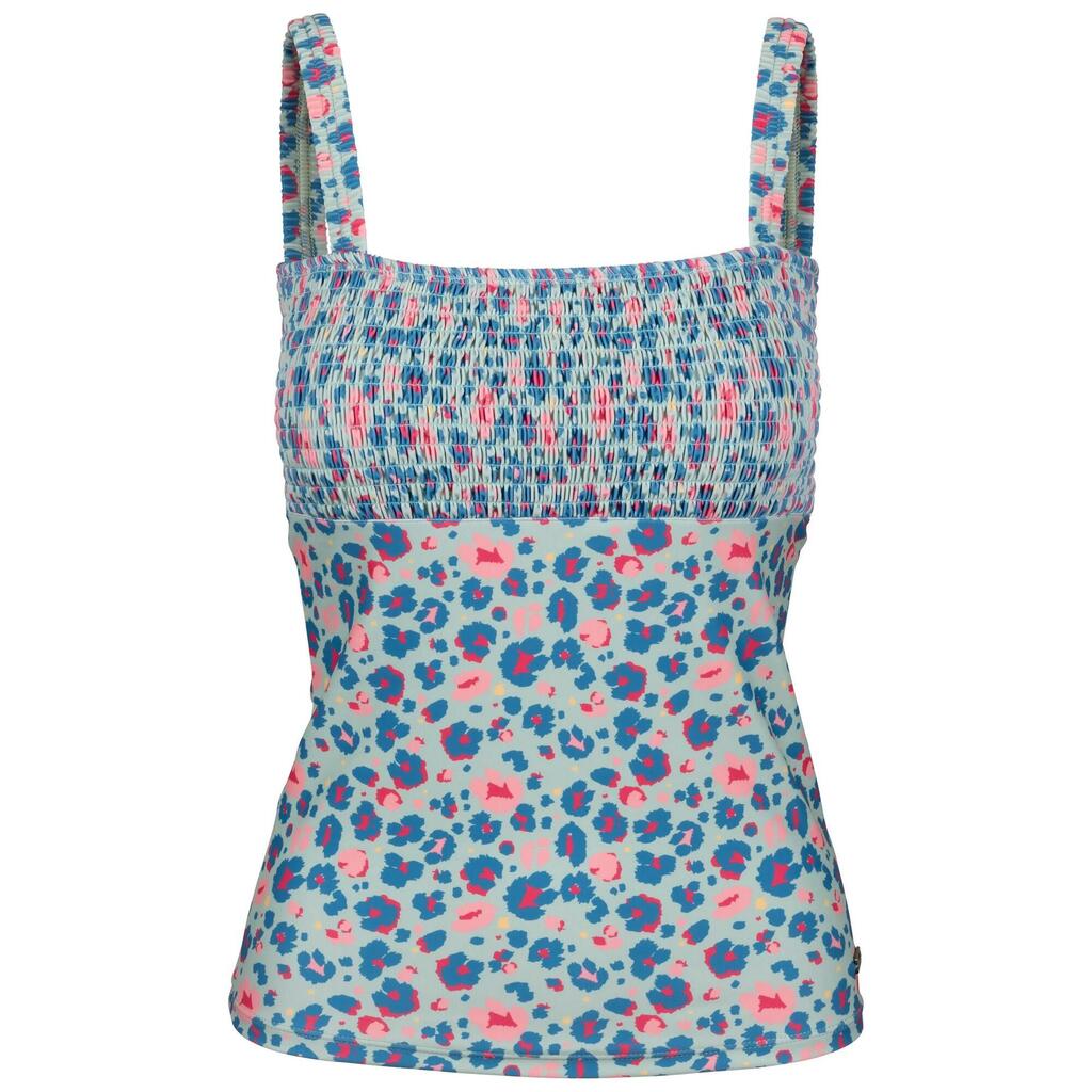 Womens/Ladies Annabel Leopard Print Swim Top (Light Sage)