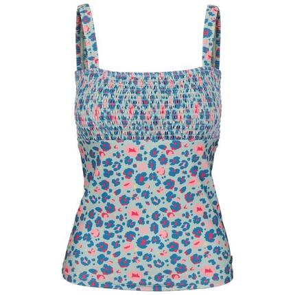 Dames Annabel Zwemtop met Luipaardprint (Lichte Salie)