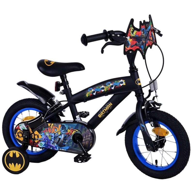 VOLARE BICYCLES Vélo enfant Batman 12 pouces, sans frein à rétropédalage