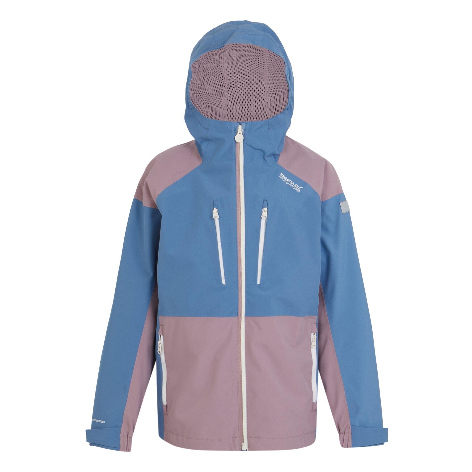 Children's HIGHTON hooded jacket (Blue / Lavender)