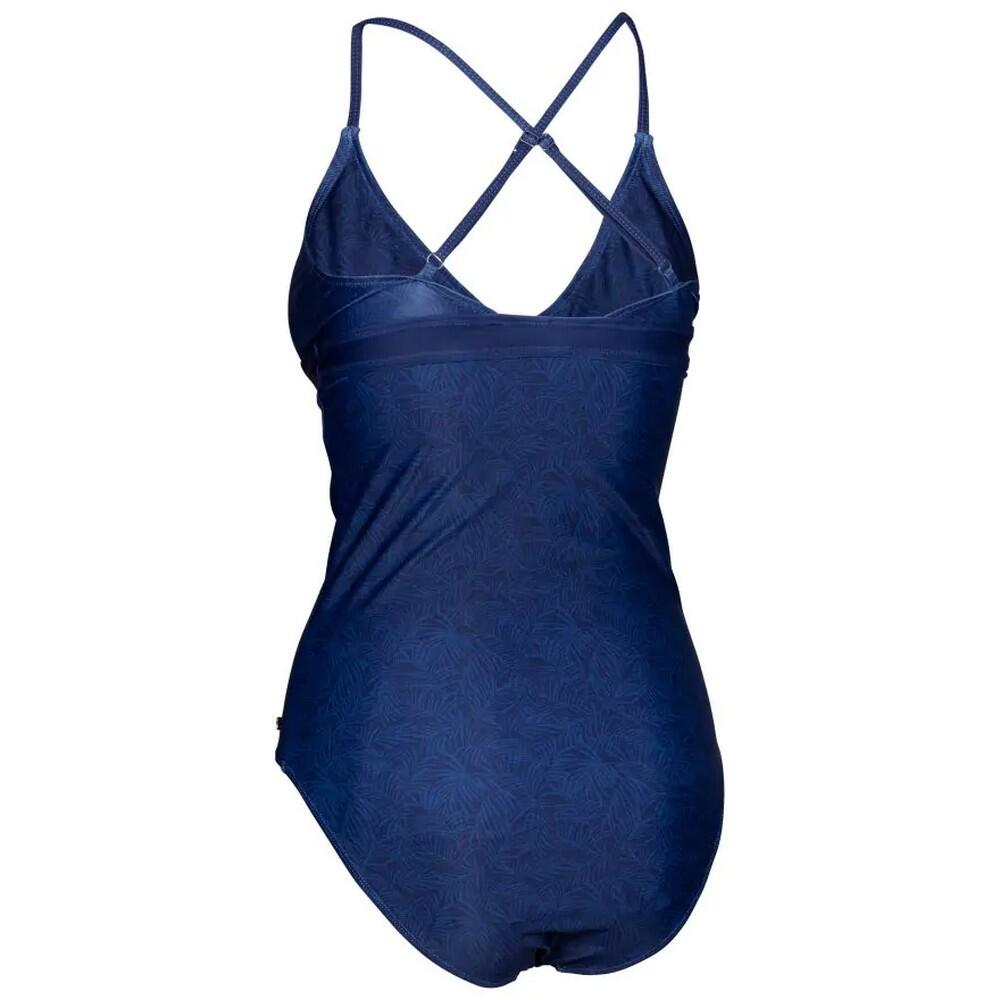 Costume Da Bagno Intero Foglia Di Palma Donna Trespass Mimi Blu