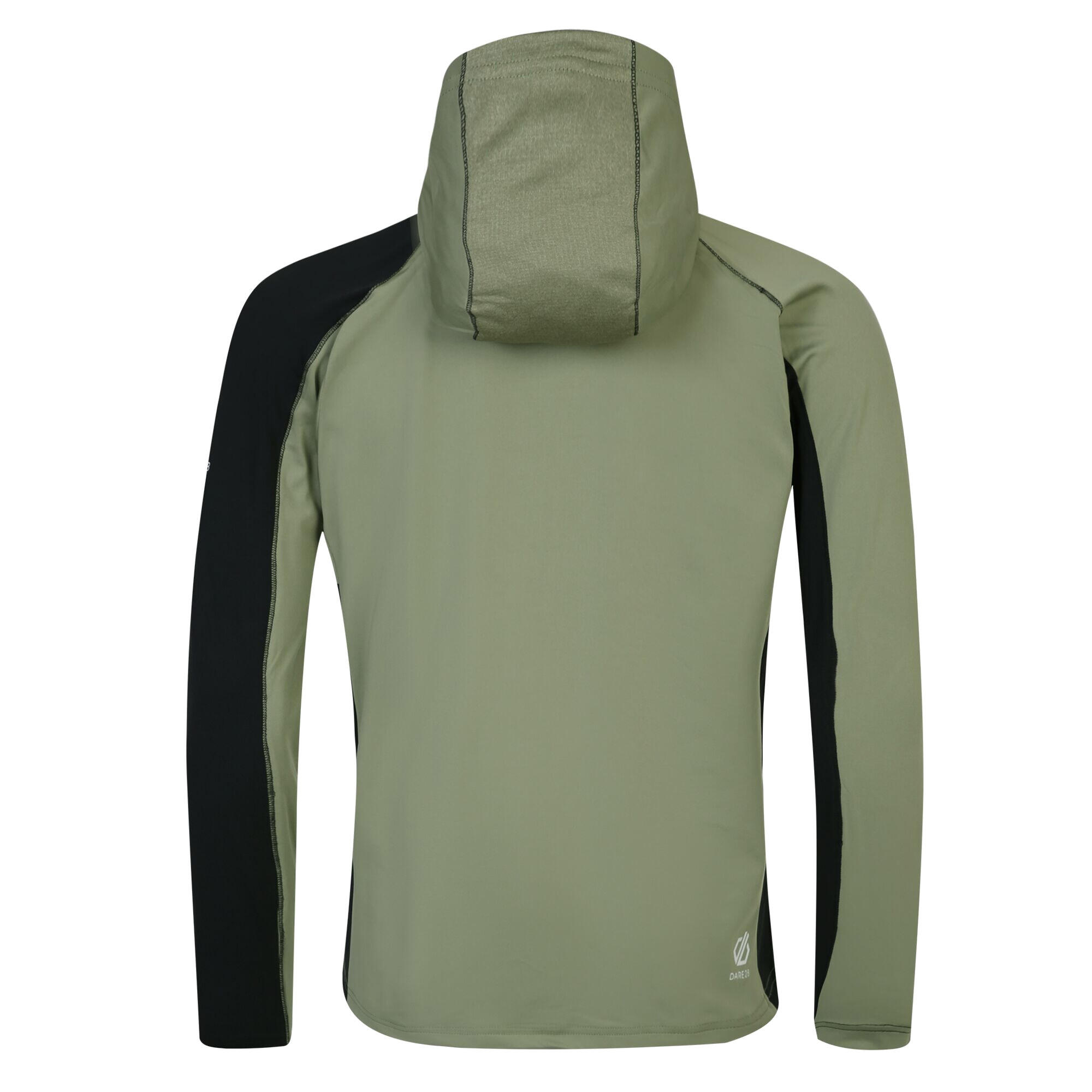 Heren Assimilate Core Stretch Hooded Midlayer (Olie Groen/Groen Algen/Zwart) 2/5