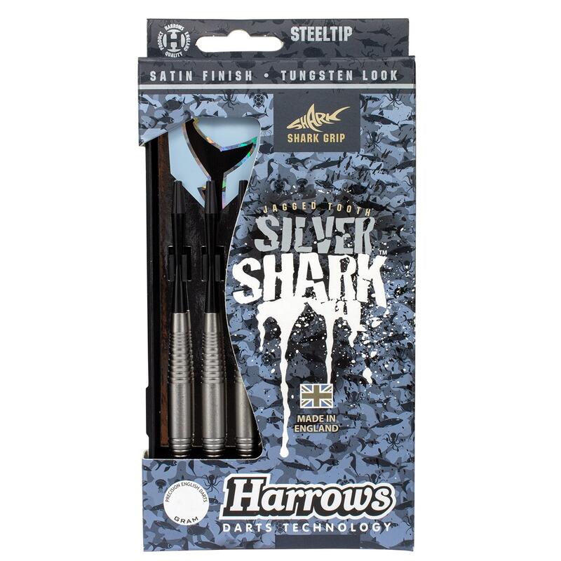 Juego de dardos punta de acero adulto Harrows Silver Shark