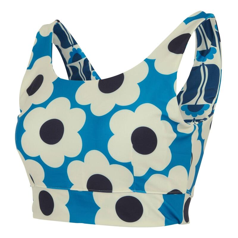 Dames Orla Kiely Daisy & Bloemen Omkeerbaar Bikini Set (Blauw/Zwaar)