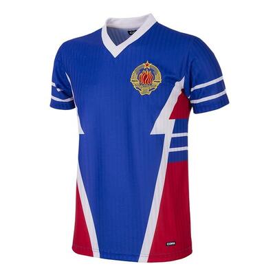 Retro voetbalshirt - heren - joegoslavië - blauw