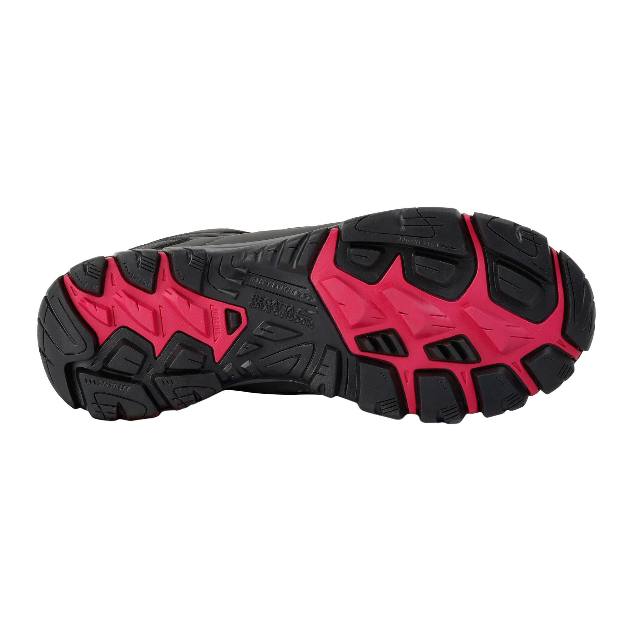 Chaussures Montantes De Randonnée HOLCOMBE Femme (Cendre / Rose Fluo) 4/5