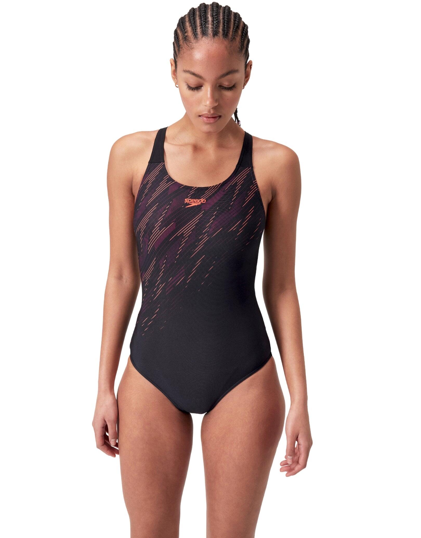 SPEEDO Costume Speedo Hyperboom Placement Muscleback Nero/Rosso
