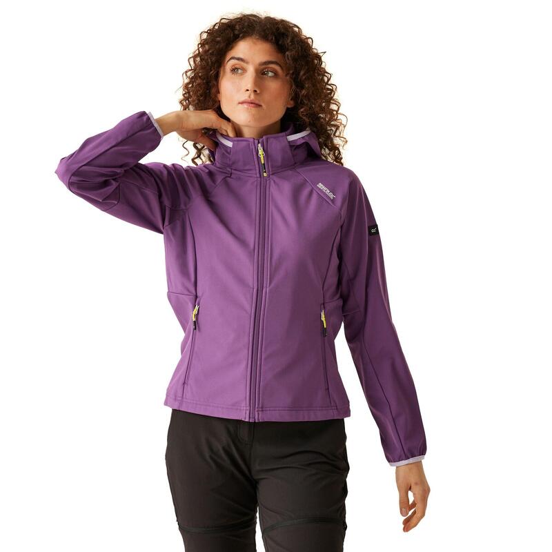 Veste softshell BOURDA Femme (Violet coucher de soleil / Lilas pâle)