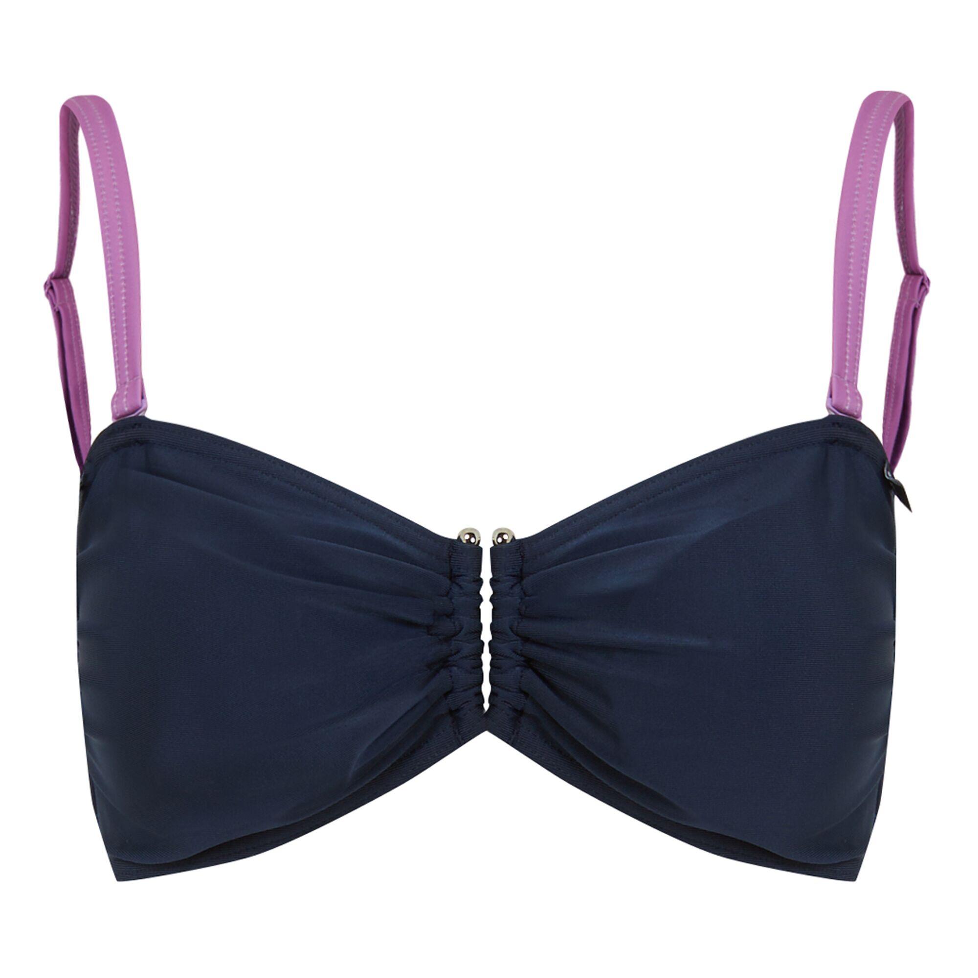 Women's ACEANA swimsuit top (Navy blue / Violet)