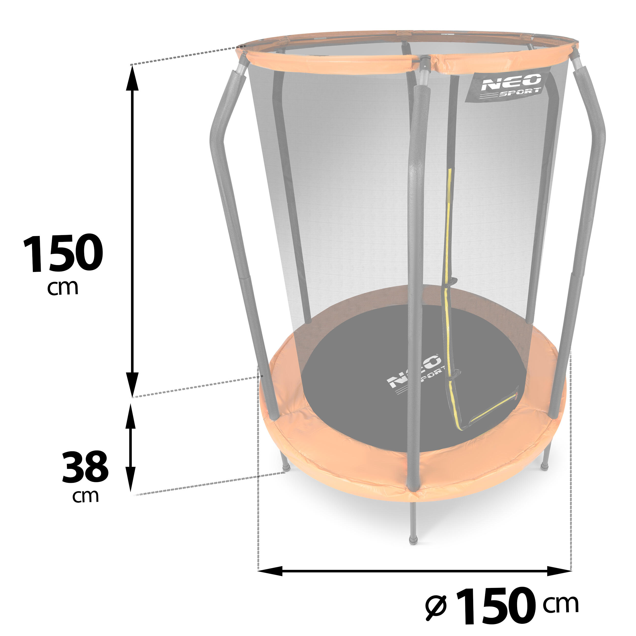 Trampolina ogrodowa Neo-Sport NS-05W240F 152cm/5ft z siatką wewnetrzną 2/5