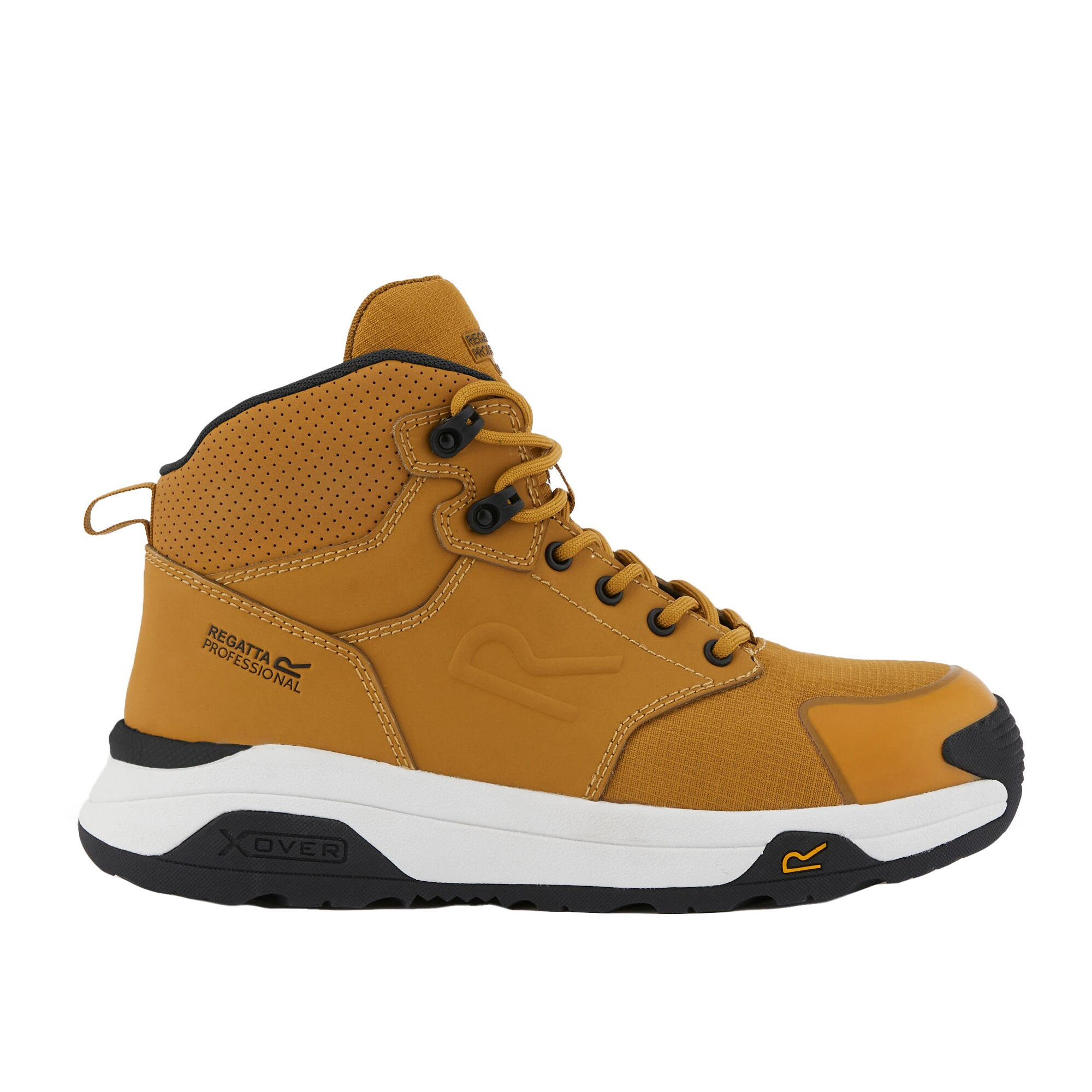 Mens Nubuck Safety Boots (Honey/White) 3/4