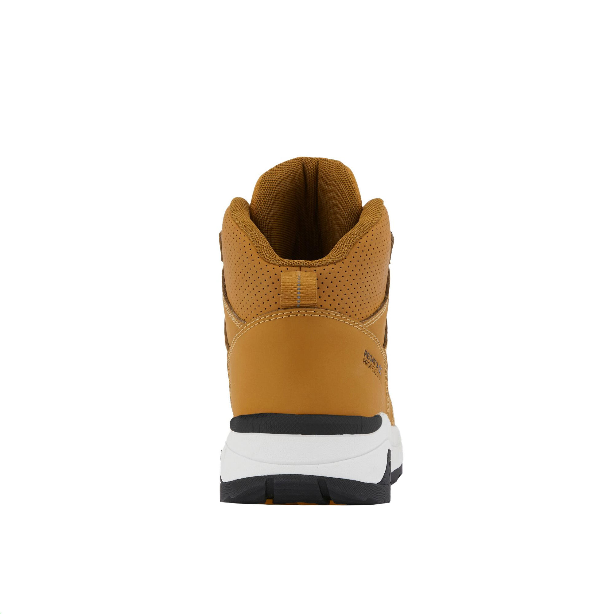 Mens Nubuck Safety Boots (Honey/White) 2/4