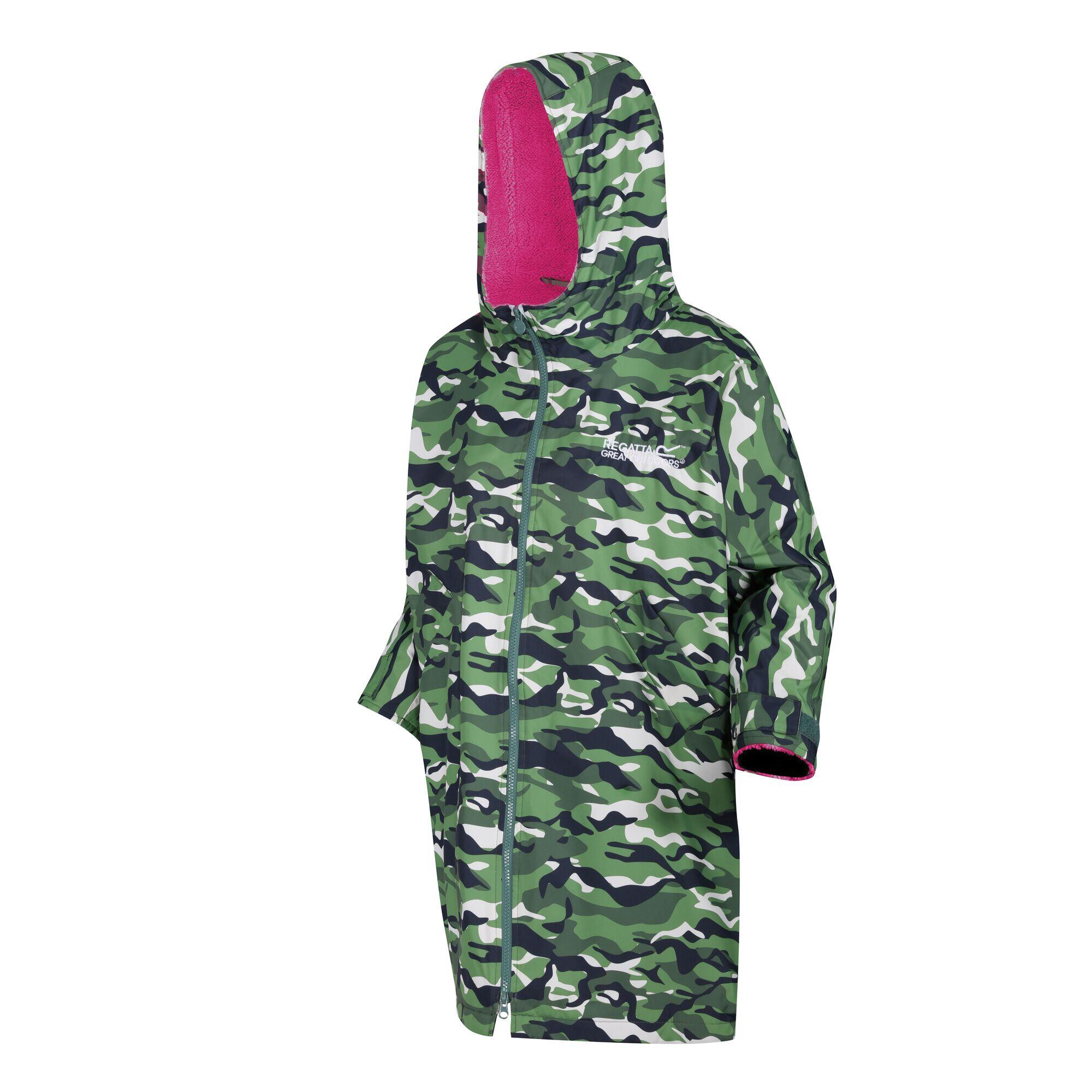 Vestaglia Che Cambia Mimetica Bambini Regatta Verde Cactus Pink Potion 3/5