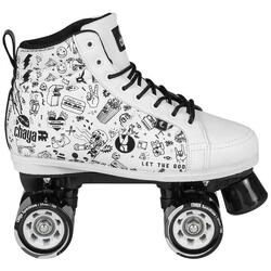 Chaya Roller Skates Sketch, pour hommes et femmes en blanc, roues 59mm/78A